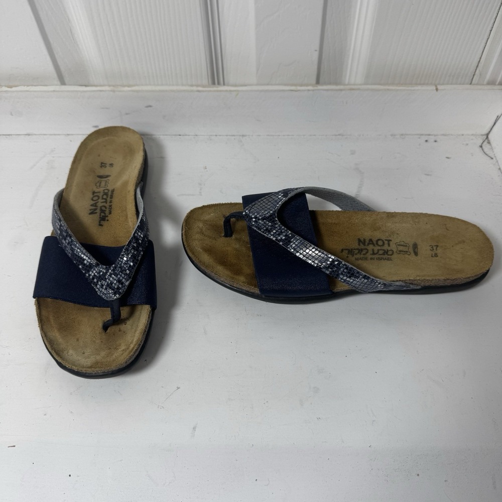 NAOT‎ Women's Shoes Penelope Navy Python Stretch EU 37 US 6 Sandals